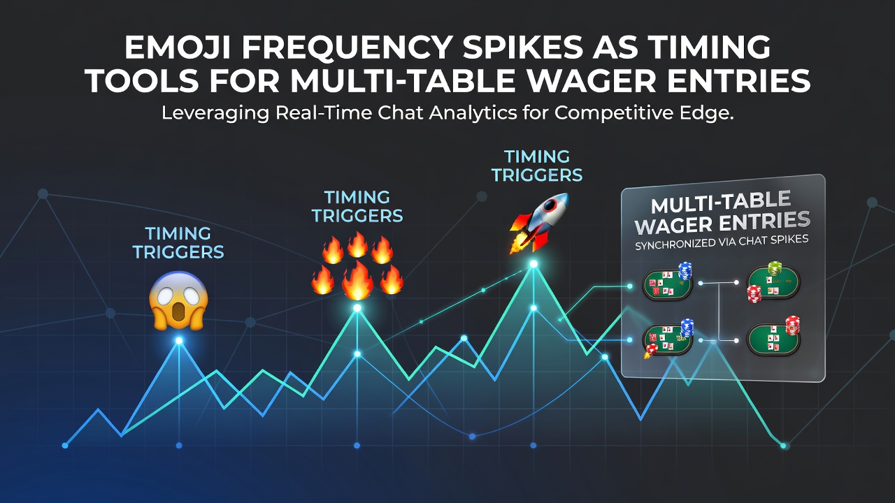 Stream chat interface showing clustered emoji activity during live multi-table sessions
