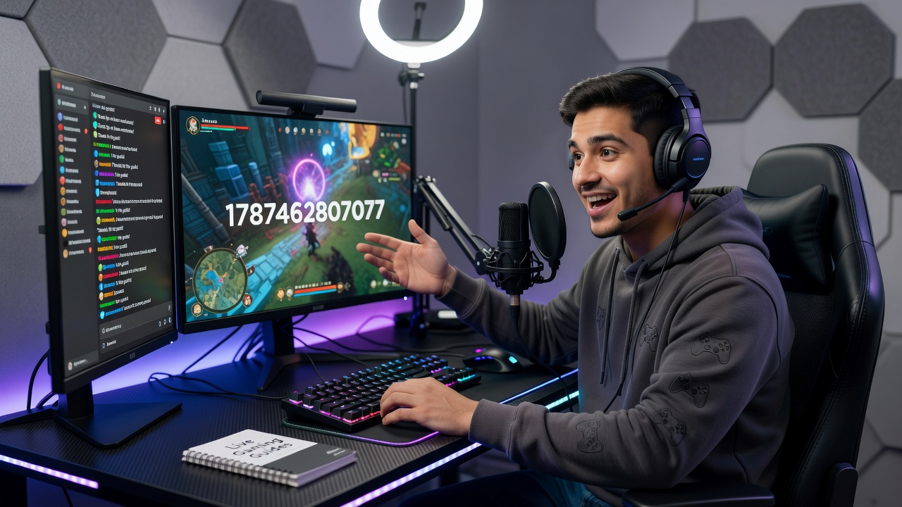 Split view of live dealer table and esports arena stream with guide annotations overlaid